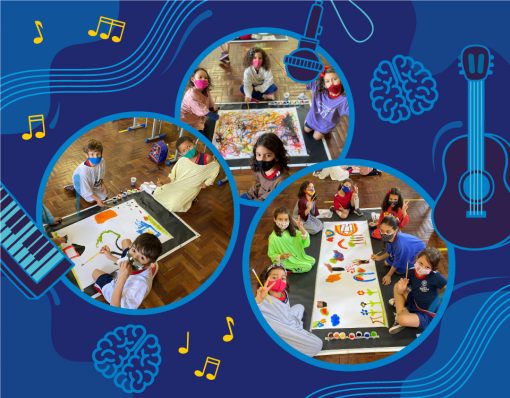 Estudantes do 1º ano dos Anos Iniciais do Colégio Batista Mineiro em Ouro Branco  unem conhecimento e musicalização em atividade artística