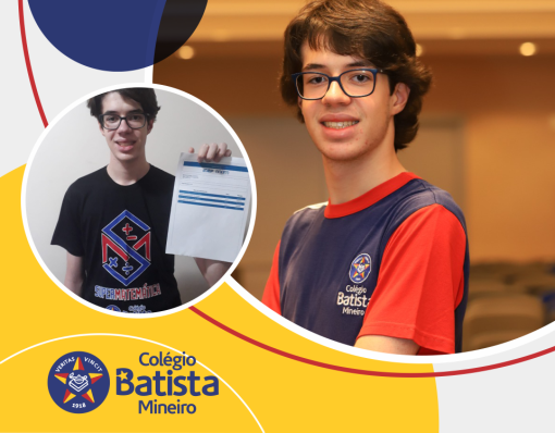 Enem 2022: Estudante do Colégio Batista Mineiro é destaque nas provas de Matemática e Redação